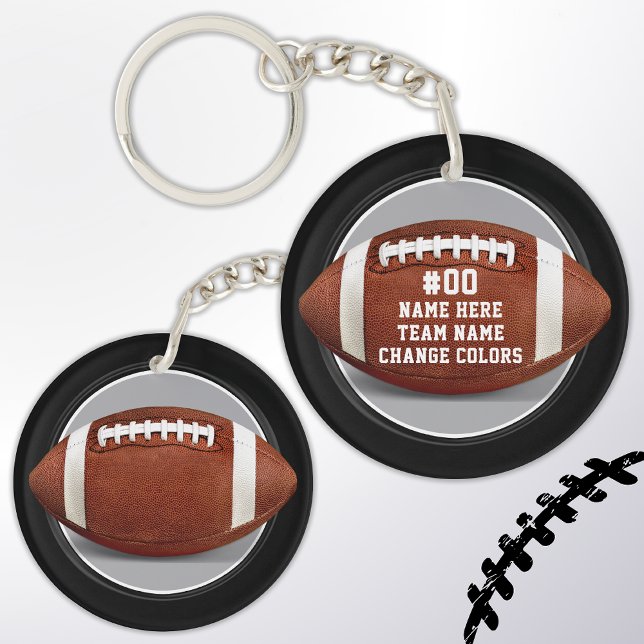Personalisiert, Fußball Geschenke für Spieler. Foo Schlüsselanhänger (Personalized Football Keychains. Gifts for Football Players. senior football player gift ideas.)