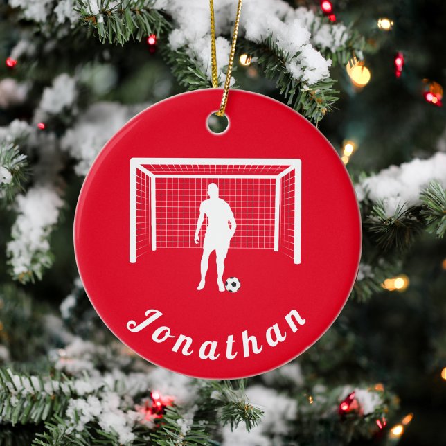 Personalisiert Fußball-Torwart Keramik Ornament (Von Creator hochgeladen)
