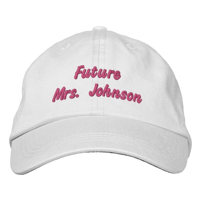 Personalisiert Future Mrs Bride Gift Custom Fiance Bestickte Baseballkappe (Vorderseite)