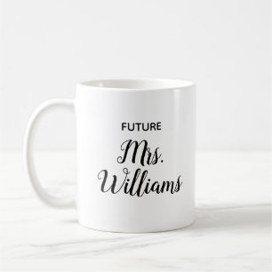 Personalisiert Future Mrs. Gift for Bride New Fian Kaffeetasse