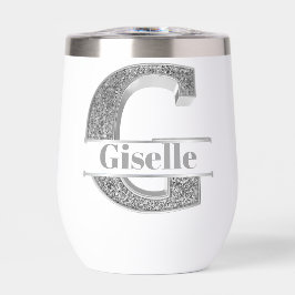Personalisiert G Initial Silver Monogram Ihr Name