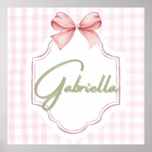 Personalisiert Gabriella Baby Girl Kinderzimmer Bo Poster