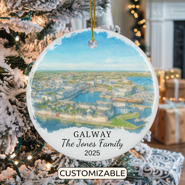 Personalisiert Galway Ornament, Irland Keramik Ornament (Von Creator hochgeladen)