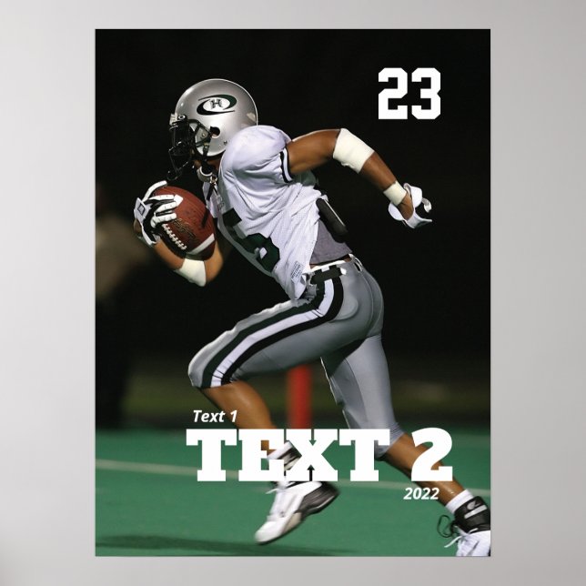 Personalisiert Game Day Football Poster (Vorne)