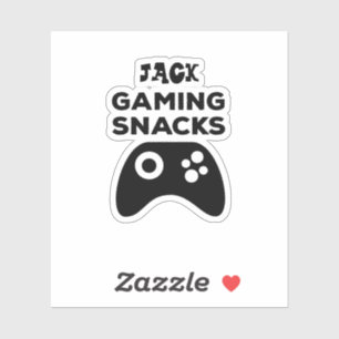 Personalisiert Gaming Snacks Aufkleber