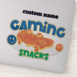 Personalisiert Gaming Snacks Jar Sticker label - S