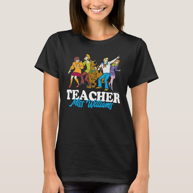 Personalisiert | Ganze Gang 13 Mystery Inc Lehrer T-Shirt (Vorderseite)