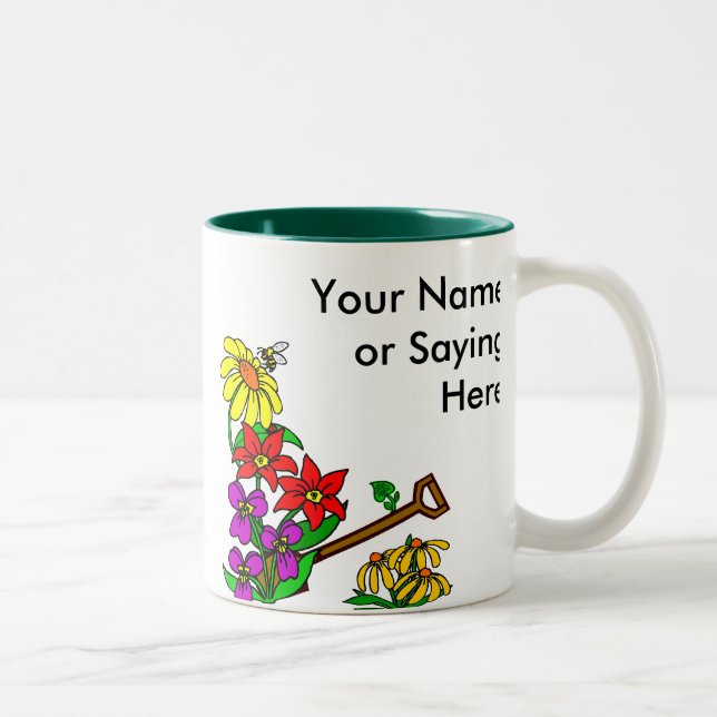 Personalisiert Gardener Sprichwort Zweifarbige Tasse (Rechts)
