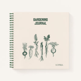 Personalisiert Gartenblatt Notizbuch