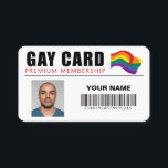 Personalisiert Gay Card Funny Gift Joke Gay Identi Visitenkarte<br><div class="desc">Personalisiert Gay Card Premium-Mitgliedschaft Geschenk-Identität</div>