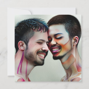 Personalisiert Gay Wedding LGBTQIA+ Foto Einladung
