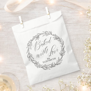Personalisiert gebacken mit Liebe Elegant Geschenktütchen