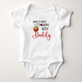 Personalisiert Geboren, mit Daddy Hoops zu schieße Baby Strampler