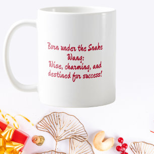 Personalisiert Geboren unter der Schlange Chinesis Kaffeetasse