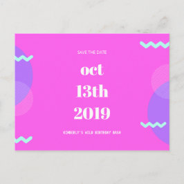 Personalisiert - Geburtstag Save the Date Postkarte