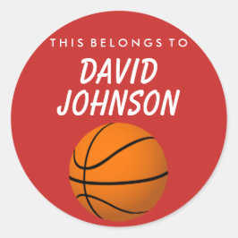Personalisiert gehört dies zum Aufkleber - Basketb