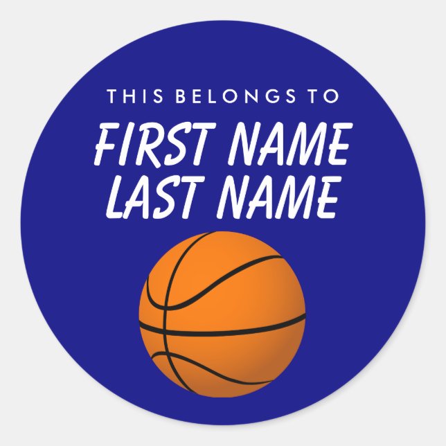 Personalisiert gehört dies zum Aufkleber - Basketb (Vorderseite)