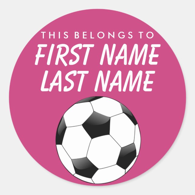 Personalisiert gehört dies zum Aufkleber - Fußball (Vorderseite)