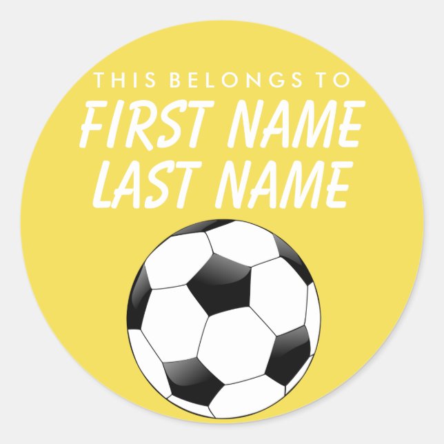 Personalisiert gehört dies zum Aufkleber - Fußball (Vorderseite)
