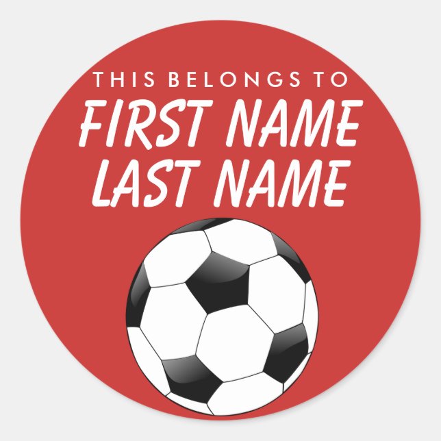 Personalisiert gehört dies zum Aufkleber - Fußball (Vorderseite)