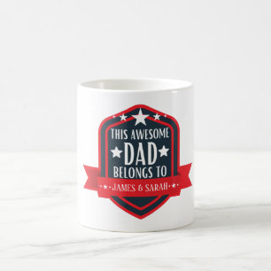 Personalisiert gehört dieser Phantastische Vater z Kaffeetasse