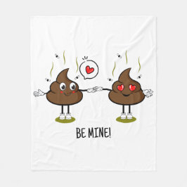 Personalisiert Gekackt Emoji Liebe Couple Fleecedecke