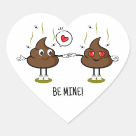 Personalisiert Gekackt Emoji Liebe Couple Herz-Aufkleber