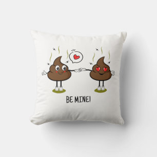 Personalisiert Gekackt Emoji Liebe Couple Kissen