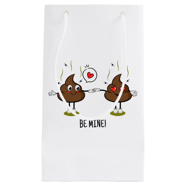 Personalisiert Gekackt Emoji Liebe Couple Kleine Geschenktüte (Vorderseite)