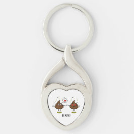 Personalisiert Gekackt Emoji Liebe Couple Schlüsselanhänger