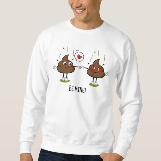 Personalisiert Gekackt Emoji Liebe Couple Sweatshirt (Vorderseite)