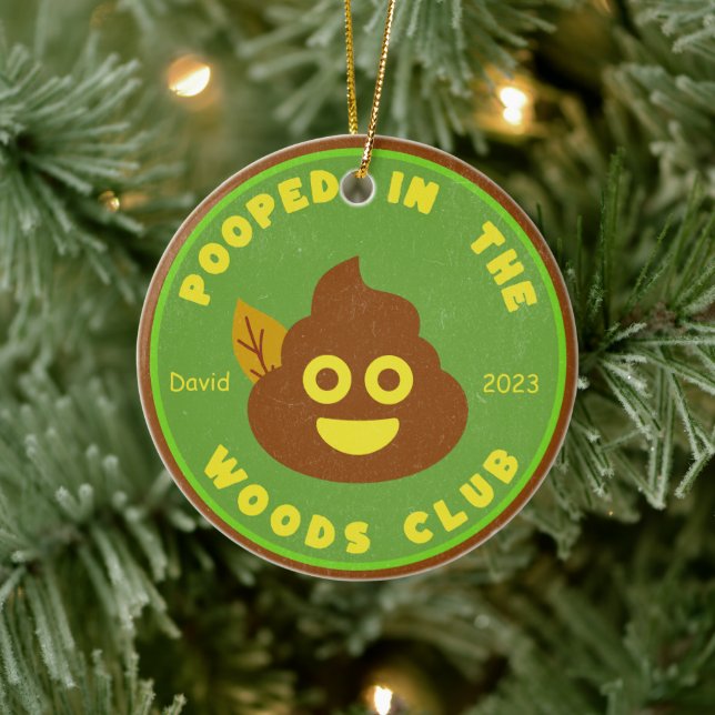 Personalisiert Gekackt in der Weihnachtszeit des W Keramik Ornament (Baum)