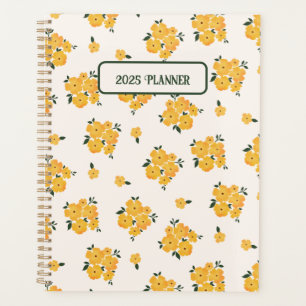 Personalisiert-Gelb-Blumenblatt 2025 Planer