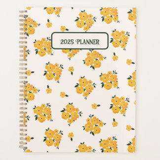 Personalisiert-Gelb-Blumenblatt 2025 Planer