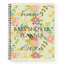 Personalisiert-gelb-rosa-grüne Florals Babydusche