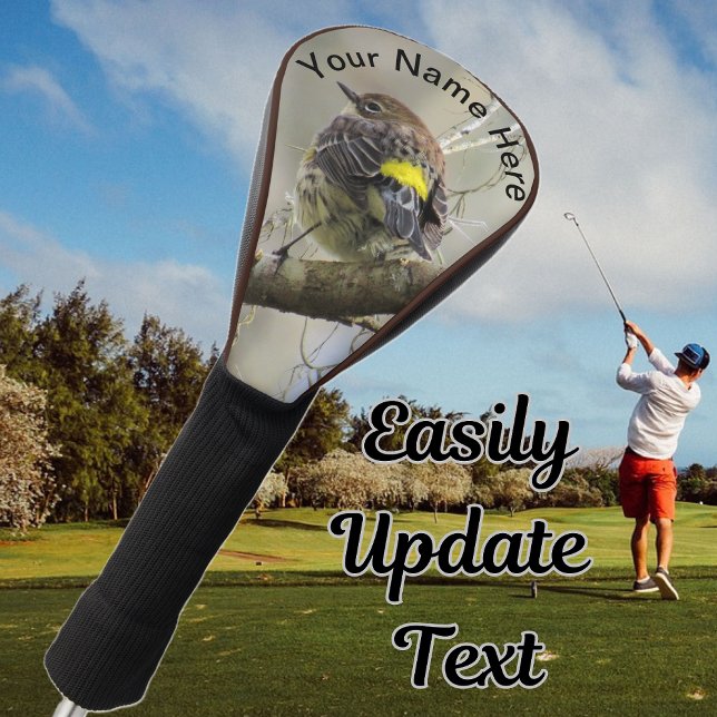 Personalisiert-Gelb-Rumped-Warbler Golf Headcover (Von Creator hochgeladen)