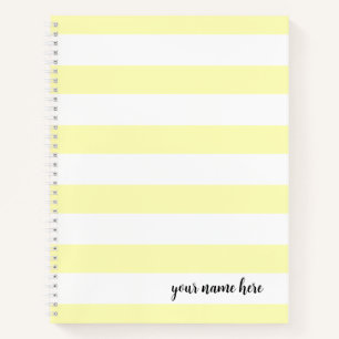 Personalisiert-Gelb-Streifen-Notebook Notizbuch