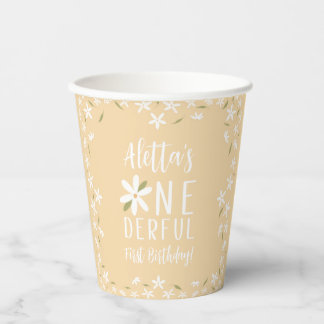 Personalisiert-Gelbe Daisy-Party-Cups Pappbecher