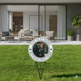 Personalisiert-gelbe Gard-Zeichen mit Text und Log Gartenschild