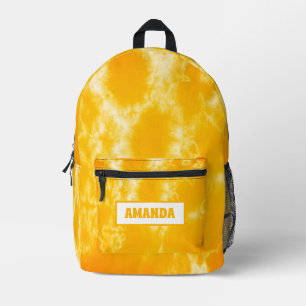 Personalisiert-Gelbe Gefärbte Krawatte Bedruckter Rucksack