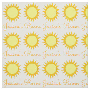 Personalisiert-Gelbe Sonne Sonniger Sommer Sonnens Stoff