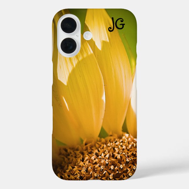 Personalisiert Gelbe Sonnenblume Apple iPhone Case (Rückseite)