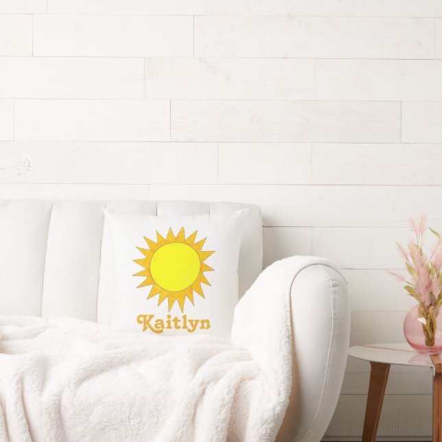 Personalisiert-Gelbe Sonnensonnenschirme Kissen (Liege)