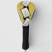 Personalisiert Gelbes Golf Head Cover mit Fotos