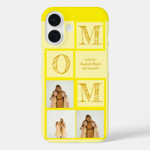 Personalisiert-Gelbes iPhone Case-Custom Foto Text 16 Hülle