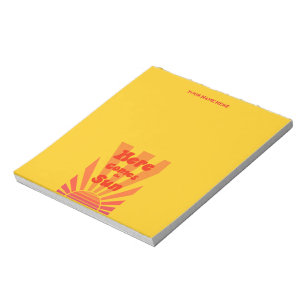 Personalisiert-gelbes Motivierend Notepad Notizblock