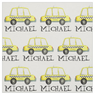 Personalisiert-Gelbes NYC-Taxi Karabiner Karren Stoff