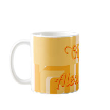 Personalisiert-gelbes Retro geometrisch
