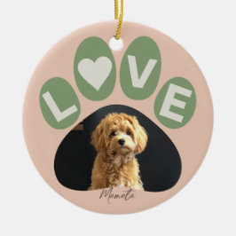 Personalisiert geliebte Pelztierpfanne Keramik Ornament
