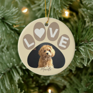 Personalisiert geliebte Pelztierpfanne Keramik Ornament